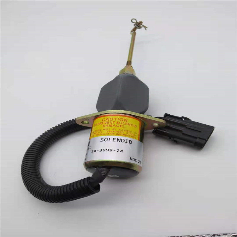 SA-3999-24 Stop Solenoid Valve เหมาะสำหรับเครื่องยนต์ดีเซล Cummins Woodword Black Plug