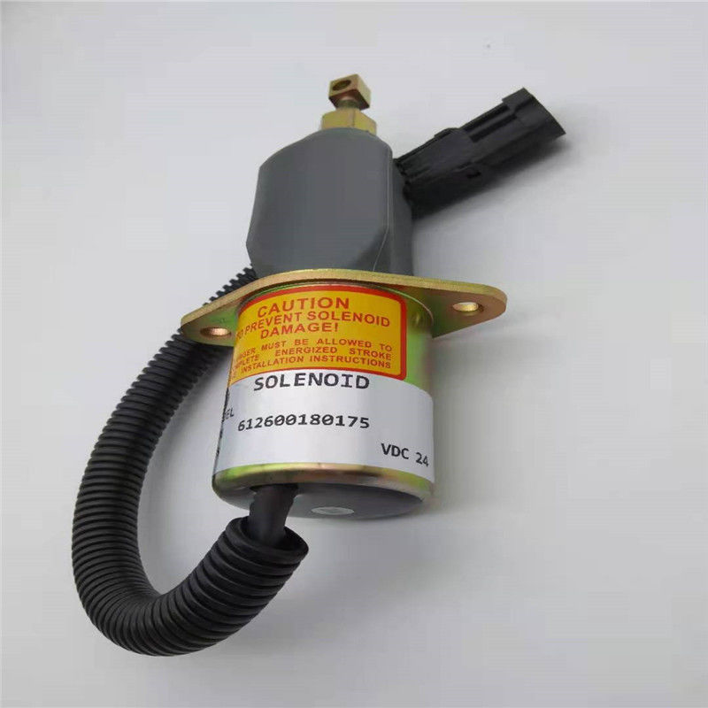 612600180175หยุดโซลินอยวาล์วFitสำหรับDOOSAN DX50รถตักล้อยางเครื่องยนต์ส่วนสีดำPlug