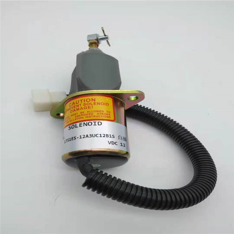 หยุดโซลินอยด์วาล์ว 1751ES-12A3UC12B1S Fit สำหรับ YANMAR SA-4673-S 60-5 12V ปลั๊กสีขาว
