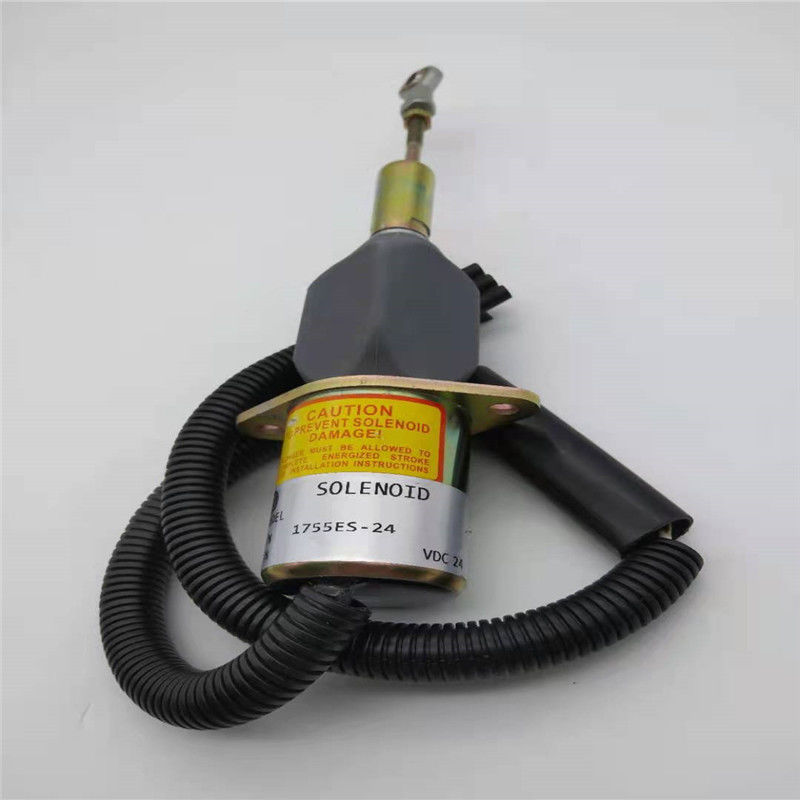 หยุดโซลินอยด์วาล์ว 1755ES-24 RE504233 RE54747 เหมาะสำหรับเครื่องยนต์ดีเซล John Deere 24V