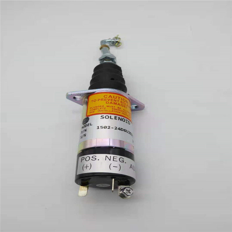 1502-24D6U2B2S2A หยุดโซลินอยด์วาล์วพอดีสำหรับชิ้นส่วนเครื่องยนต์รถขุด Woodword