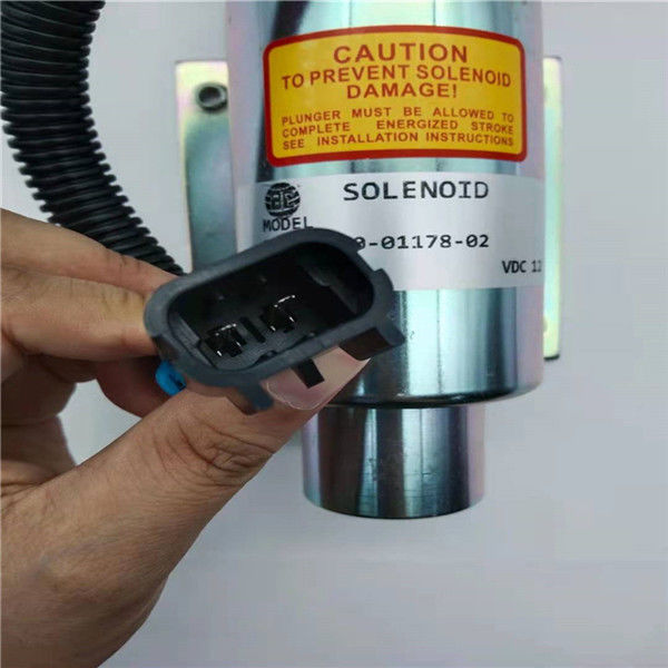 10-01178-02 หยุดโซลินอยด์วาล์ว SPEED CONTROL 12V สำหรับเครื่องยนต์รถขุด V2203 Carrier